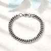 304 Stainless Steel Cuban Chain Bracelets for Men BJEW-B140-06A-2