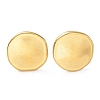 Ion Plating(IP) 304 Stainless Steel Flat Round Ear Studs for Women EJEW-P234-13G-1