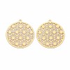 Rack Plating 201 Stainless Steel Filigree Pendants X-STAS-T057-43G-2
