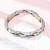 304 Stainless Steel Link Chain Bracelets for Women Men BJEW-R018-06GP-1