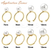 Brass Open Cuff Ring Settings KK-G518-10G-04-4