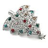 Christmas Theme Alloy Colorful Rhinestone Brooches JEWB-S022-02C-P-3