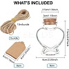 DIY Heart Shape Transparent Glass Bottles Kits AJEW-BC0006-04-2
