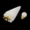 Natural Quartz Crystal Faceted Cone Openable Perfume Bottle Big Pendants G-L524-18G-11-3