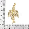 Brass Micro Pave Cubic Zirconia Pendants KK-P323-09G-3
