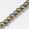 Natural Pyrite Beads Strands G-L032-4x3mm-01-2