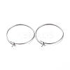 316 Surgical Stainless Steel Hoop Earring Findings LS-X-STAS-J025-01B-P-1