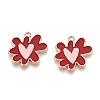 Rack Plating Alloy Enamel Pendants ENAM-N056-344C-1