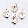 Brass Micro Pave Cubic Zirconia Charms RB-I078-67-NR-2