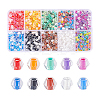 10 Set 10 Colors Transparent Glass Beads GLAA-PH0003-34-7