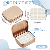 Rectangle Iron Tin Cans with 12-Grid Plastic Empty Watercolor Paint Pans CON-PH0003-12-2