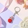 Resin & Alloy & Glass Keychain KEYC-MZ00015-4