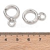 Rack Plating Brass Spring O Ring Clasps with Swivel Ring KK-CBAB1AF-09P-3