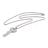 Non-Tarnish Key 201 Stainless Steel Pendant Necklace LS-NJEW-F320-01P-2