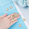 6Pcs Rack Plating Brass Micro Pave Colorful Cubic Zirconia Pendants KK-BBC0003-14-3