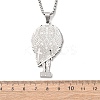 304 Stainless Steel Pendant Necklaces NJEW-B153-02B-P-3