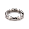 Non-Tarnish 304 Stainless Steel Spring Gate Rings X-STAS-M296-01P-A-2