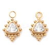 304 Stainless Steel Rhinestone Pendants STAS-Q340-06G-02-1