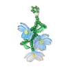 Acrylic Flower Pendants PALLOY-TA00252-01-1