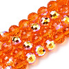 Transparent Electroplate Glass Beads Strands EGLA-N012-001-B03-1