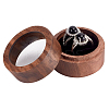 2-Slot Round Wood Ring Storage Boxes CON-HY0001-05C-1
