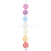 Handmade Rainbow Faux Suede & PP Plastic Woven Web/Net Pendant Decorations HJEW-WH20019-16P-1