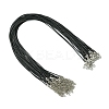 36Pcs Black Waxed Cord Necklace Making NCOR-FS0001-05P-1