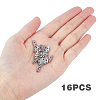 SUPERFINDINGS 16Pcs 316 Surgical Stainless Steel Clasps FIND-FH0005-67-3