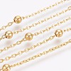 Ion Plating(IP) 304 Stainless Steel Cable Chain Anklets LS-AJEW-P069-03G-2