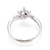 Rhodium Plated 925 Sterling Silver Micro Pave Cubic Zirconia Engagement Solitaire Ring Settings STER-N016-71P-3