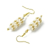 3 Pairs Oval Glass Seed Dangle Earrings EJEW-MZ00147-6