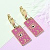304 Stainless Steel Enamel Hoop Earrings for Women STAS-Z105-01G-03-2