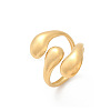 Teardrop 304 Stainless Steel Open Cuff Rings RJEW-R018-01G-01-4