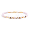 Handmade Geometric Black Onyx and Acrylic Bead Crystal Bracelet for Women ST4642762-1