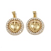 Brass Micro Pave Cubic Zirconia Pendants KK-I358-068G-02-1