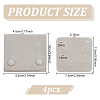 Lint Cloth Jewelry Gift Pouches with Snap Fastener ABAG-WH0045-08C-2