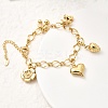 304 Stainless Steel Charm Bracelets BJEW-P368-06B-G-3