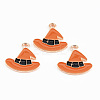 Light Gold Tone Alloy Enamel Pendants ENAM-T018-19B-1