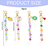 Fruit Polymer Clay & Acrylic & Alloy Enamel Locking Stitch Marker HJEW-CA00012-2