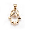 Brass Pendants ZIRC-O027-16G-1