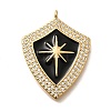 Brass Micro Pave Cubic Zirconia Pendants KK-U055-22G-1