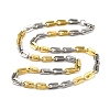 201 Stainless Steel Arch Links Chain Necklace NJEW-F22-39E-GP-1