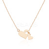 1Pc 302 Stainless Steel Heart Puzzle Pendant Cable Chain Lariat Y Necklaces for Women NJEW-TADJ0001-01KCG-1