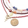 4Pcs 4 Style Cross and Virgin Mary Brass & Alloy Charms Necklaces Set NJEW-JN04018-5