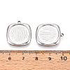 304 Stainless Steel Pendant Cabochon Settings STAS-T067-18P-3