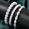 Plastic Pearl Beaded Bracelets for Women BJEW-L716-02G-2