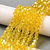 Transparent Electroplate Glass Beads Strands GLAA-F029-2mm-A22-4