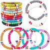 Handmade Polymer Clay Heishi Beads Stretch Bracelets BJEW-GA0001-01-1