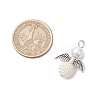 50Pcs Acrylic Imitation Pearl & Glass Pearl Pendants PALLOY-JF04038-07-2