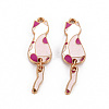 Eco-Friendly Alloy Enamel Pendants ENAM-T011-84-NR-2